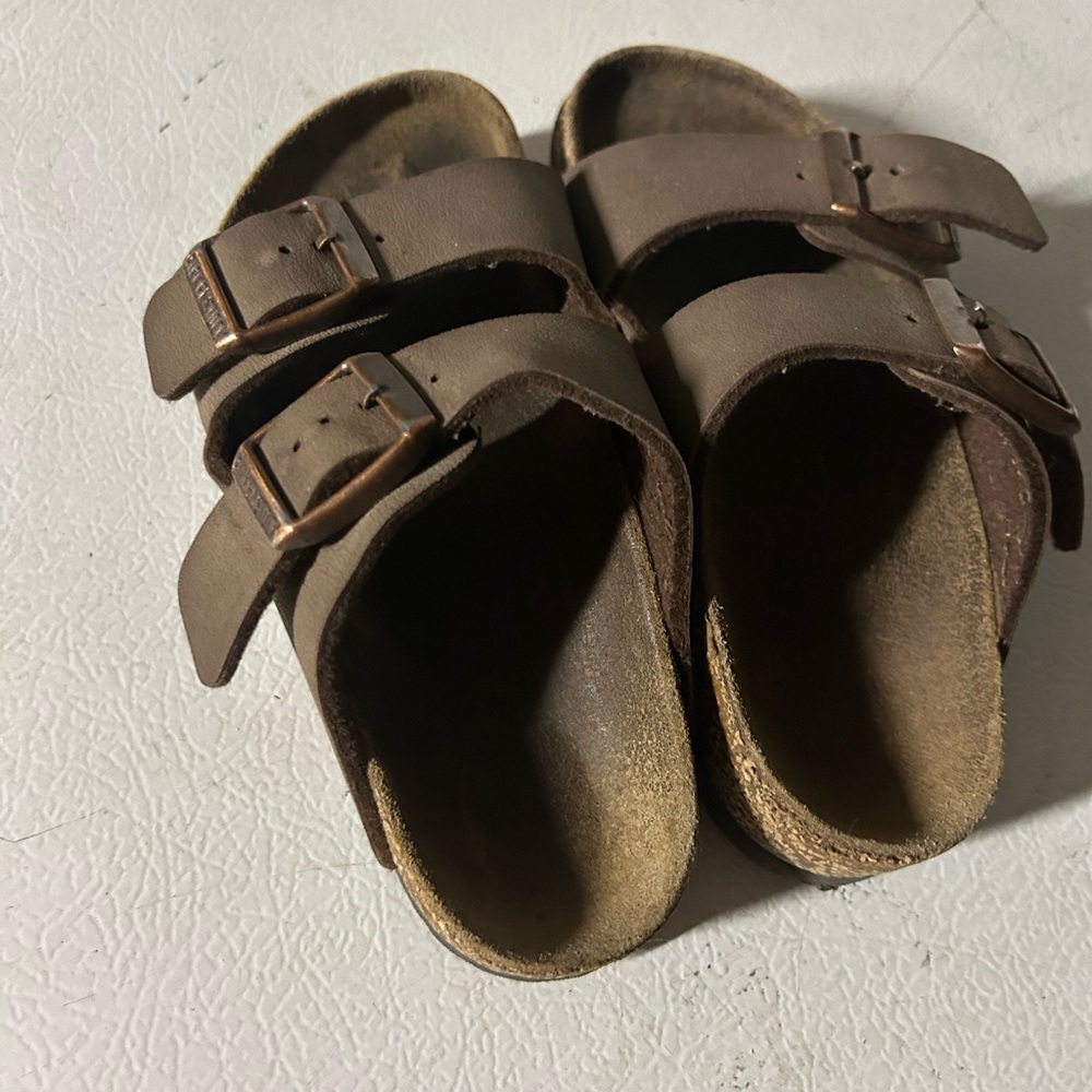 Birkenstock Kids Brown Double Buckle Sandals